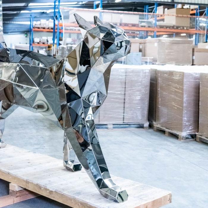 sculpture inox poli miroir